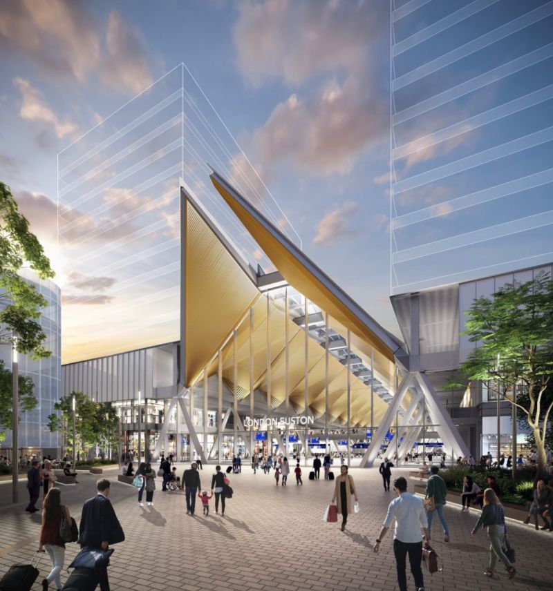 #FutureLondon. HS2 have unveiled futuristic new designs for Euston Station. ??